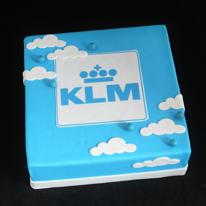 Taarten met Bedrijfs logoLogo KLM (voorbeeld)