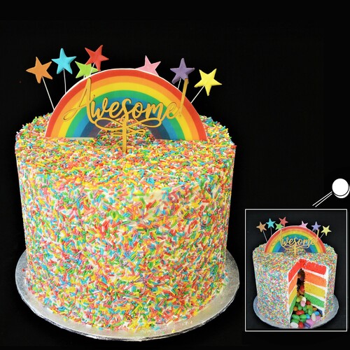 PINATA CAKE - rainbow
